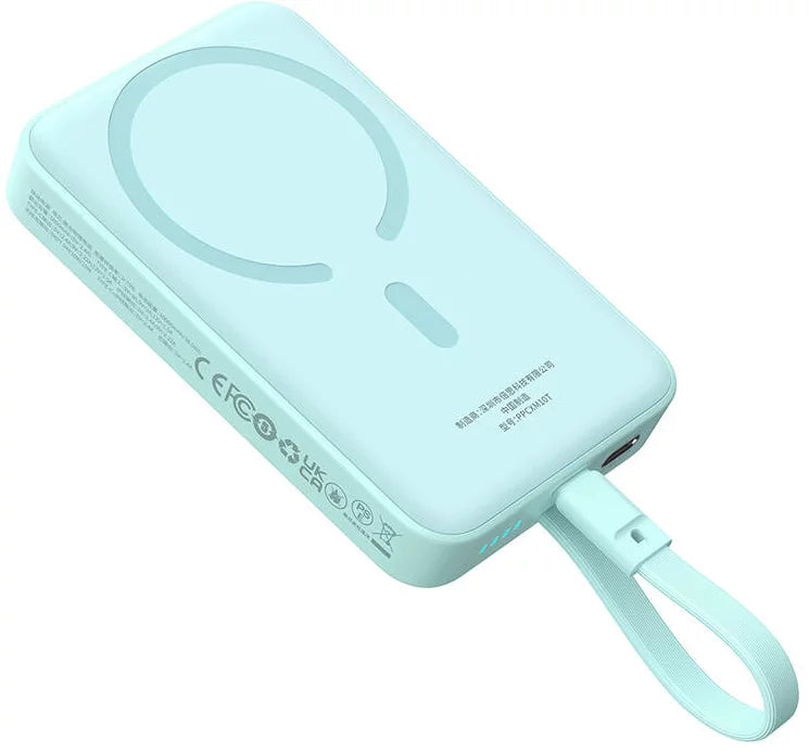 Baseus Magnetic  & Cable Fast Charge Power Bank Type-C Edition 10000mAh 30W - Peppermint Blue