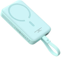 Thumbnail for Baseus Magnetic  & Cable Fast Charge Power Bank Type-C Edition 10000mAh 30W - Peppermint Blue