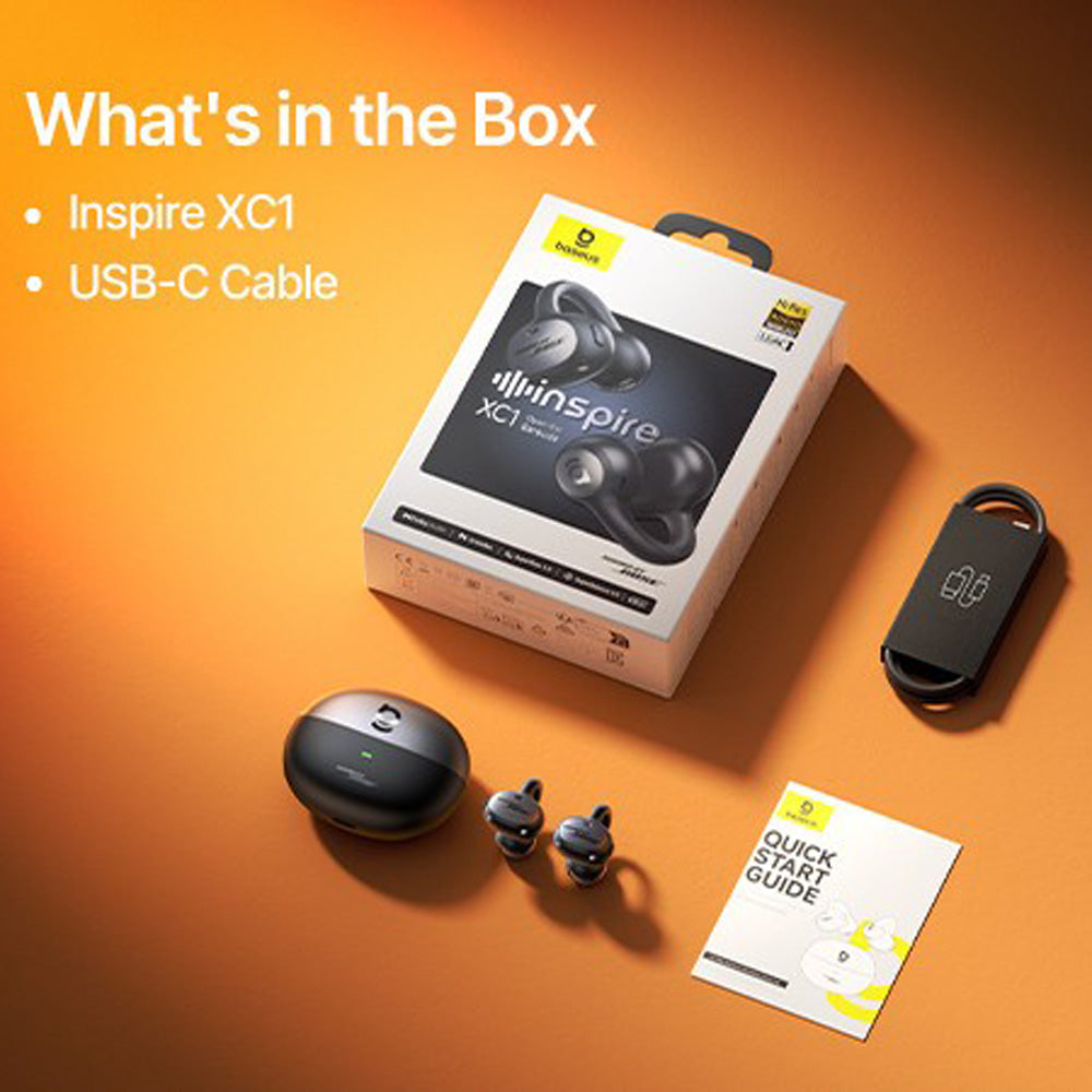 Baseus Inspire XC1 Open-Ear Wireless Earbuds - Black