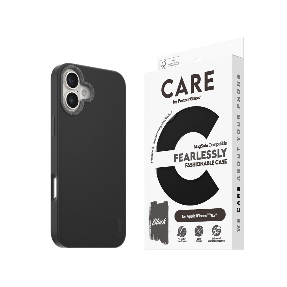 PanzerGlass CARE Fashion MagSafe Case for iPhone 16 Plus- Black