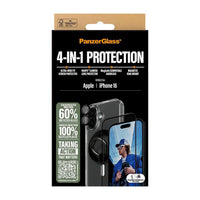 Thumbnail for PanzerGlass Screen Protector for iphone 16 4-In-1 Protection Bundle - Clear