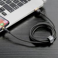 Thumbnail for Baseus Cafule Fast Charge USB-A Data Charging Cable for iPhone 2M - Black/Gold
