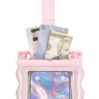 Case-Mate Wavy Waterproof Floating Pouch Large - Ballet Pink Twinkle