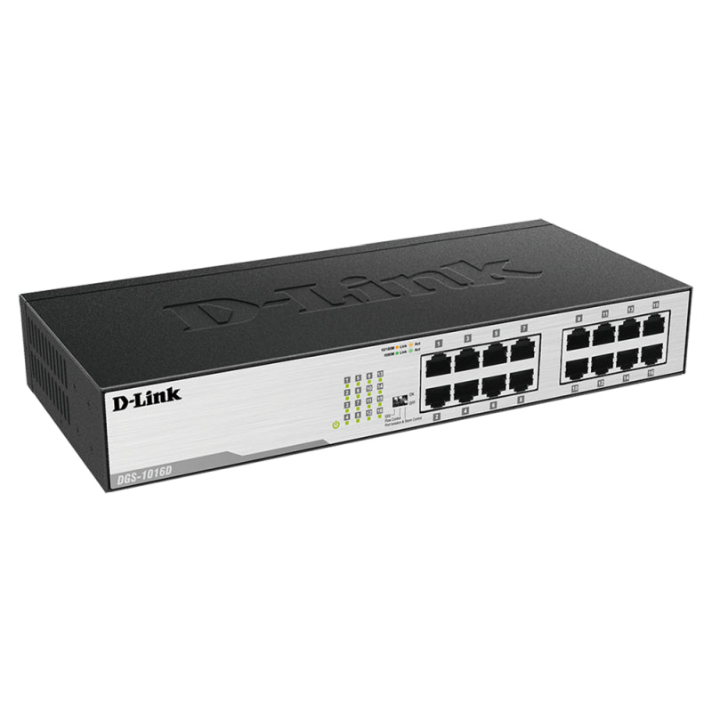 D-Link 16-Port Gigabit Unmanaged Switch - Black