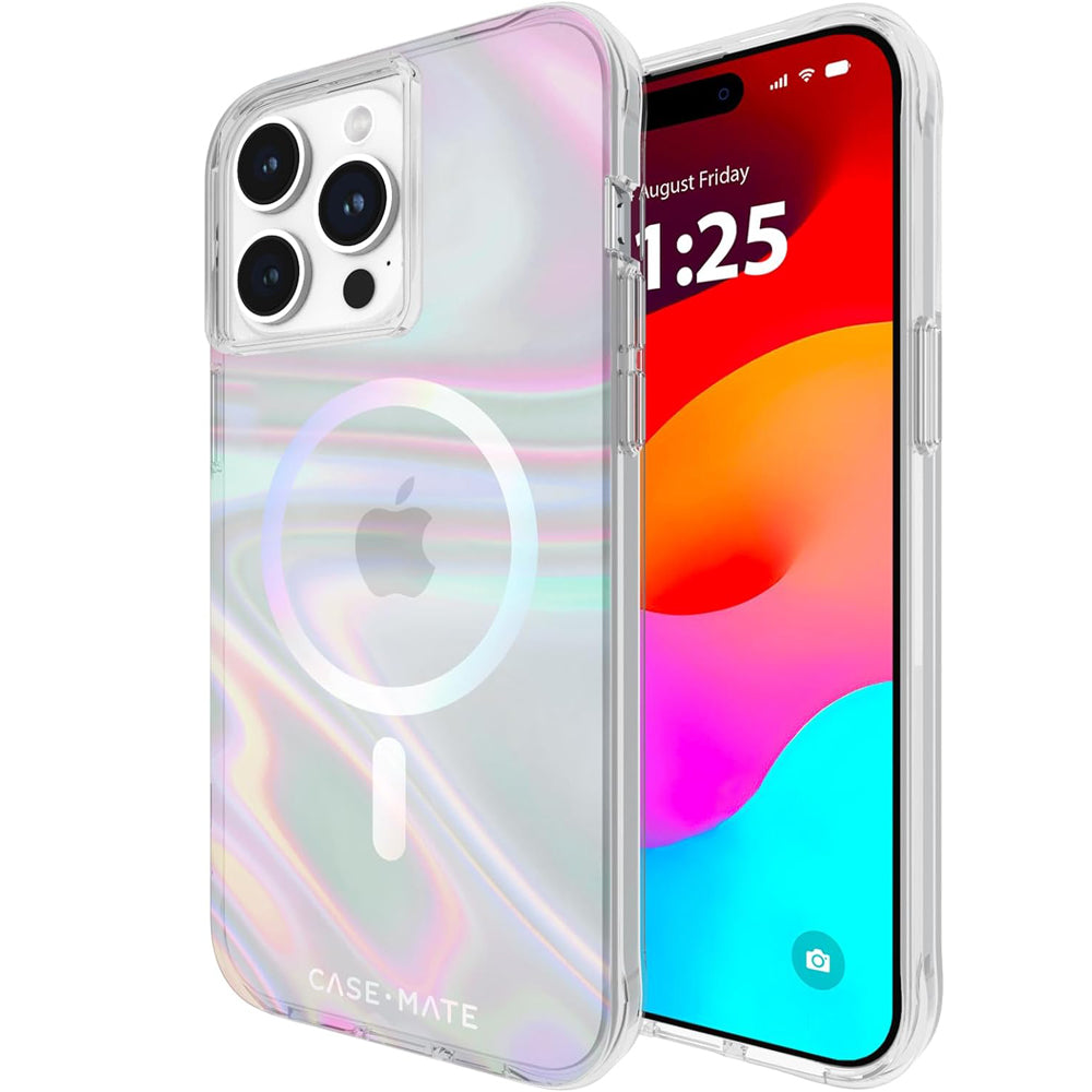 Case-Mate Soap Bubble MagSafe Case For iPhone 15 Pro Max - Iridescent