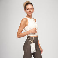 Thumbnail for Case-Mate Phone Crossbody Taupe Rope - Dark Brown/Light Snake