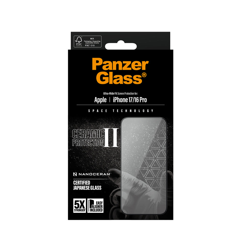 PanzerGlass UltraWide Fit Ceramic Screen Protector for iPhone 17