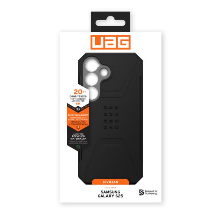 UAG Civilian Magnetic Case for Samsung Galaxy S25 - Black
