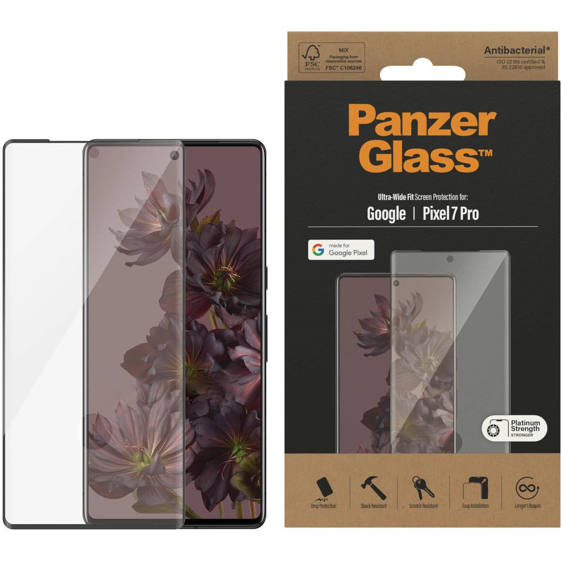 PanzerGlass Screen Protector for Google Pixel 7 Pro 6.7" - Clear