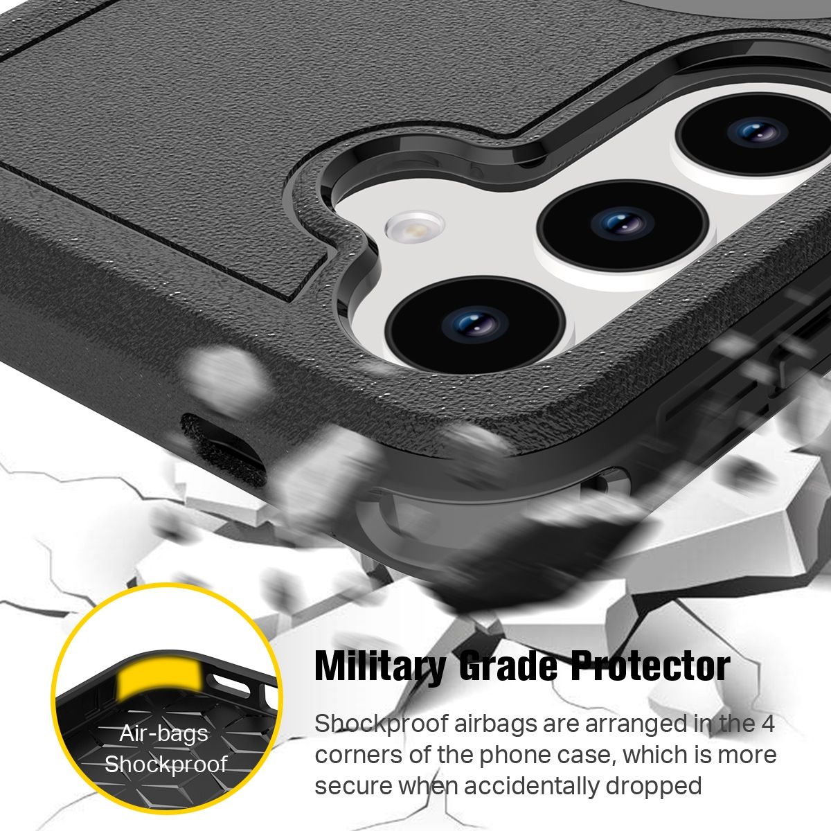 Blacktech Magsafe Case with Stream Line for Samsung Galaxy S26 Ultra - Black