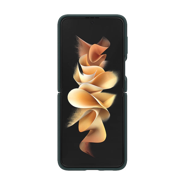 Samsung Silicone Cover With Ring for Galaxy Flip 3 - Dark Green