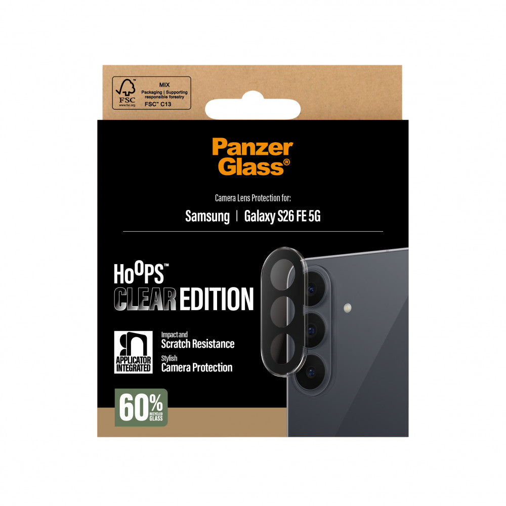 PanzerGlass Hoops Camera Lens Protection for Samsung Galaxy S26 FE - Transparent