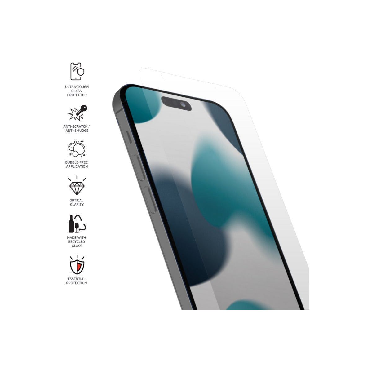 3sixT PrismShield Essential - Apple iPhone 15 / 15 Pro - Clear