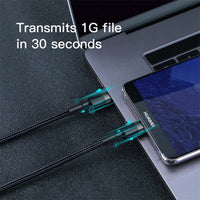 Thumbnail for Baseus Versatile Two-for-Two Fast Charging Cable U+C to C+L 60W 2M for 15 / 16 / 17 Series