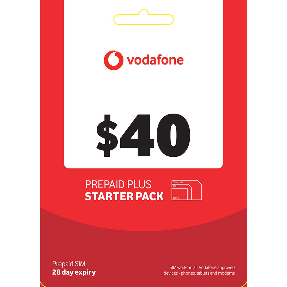 Vodafone $40 Starter Pack SIM Card