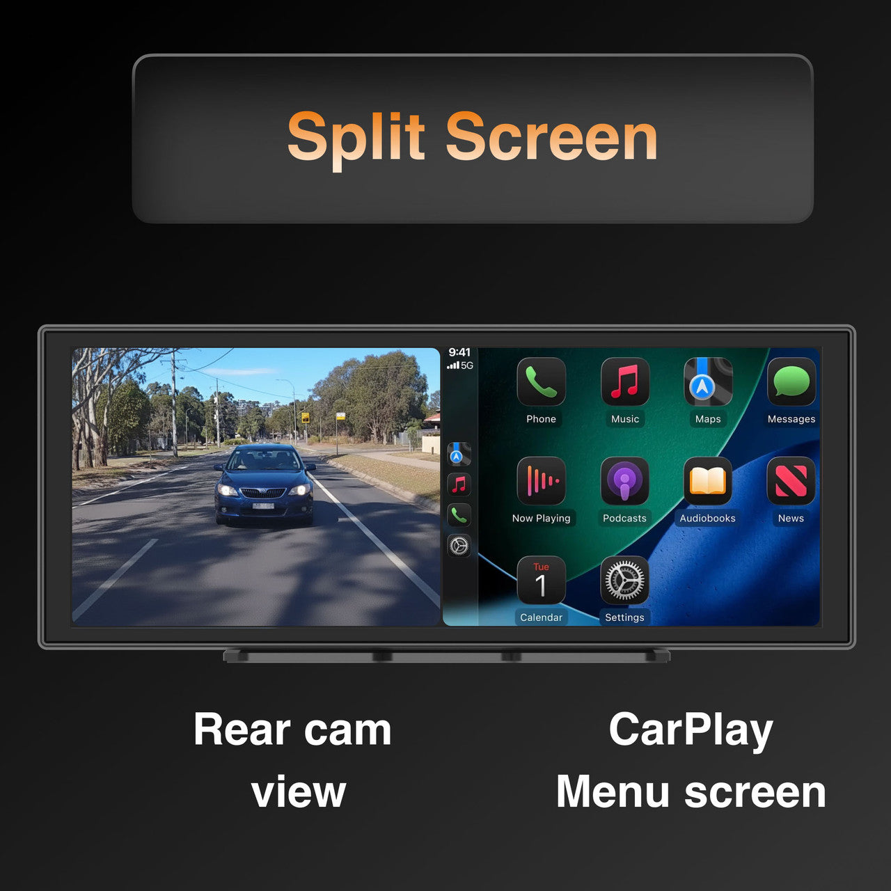 Navig8r 12-inch CarPlay Android Auto Dual Camera