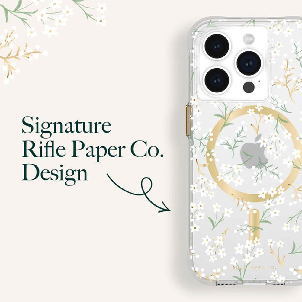 Case-Mate Rifle Paper Magsafe Case iPhone 15 Pro - Petite Fleurs
