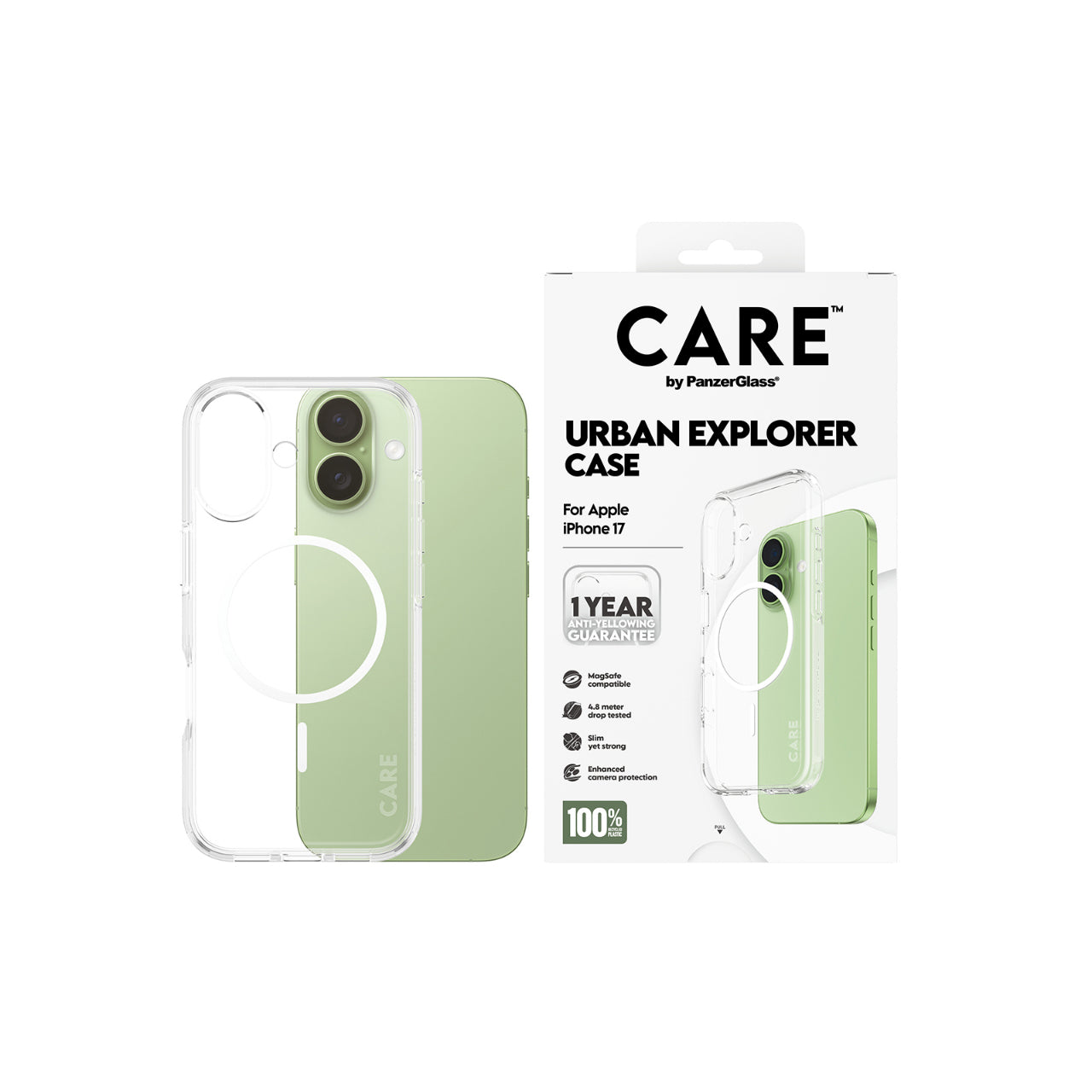 CARE by Panzer Urban Explorer Magsafe Case for iPhone 17 - Cear/White