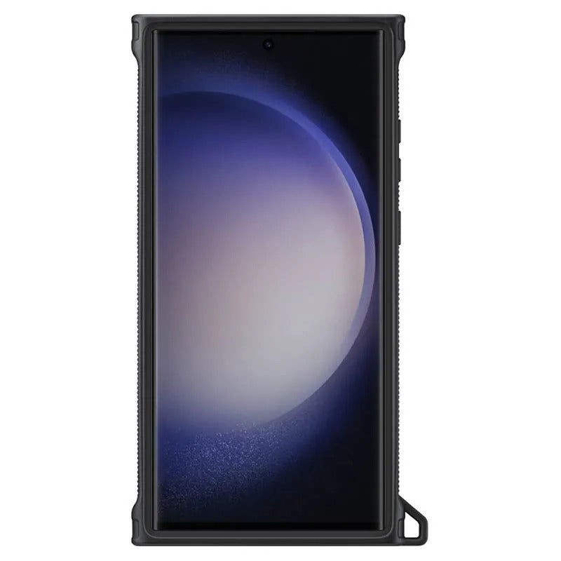 Samsung Rugged Grip Cover Case with Kick Stand for Galaxy S23 Ultra - Black