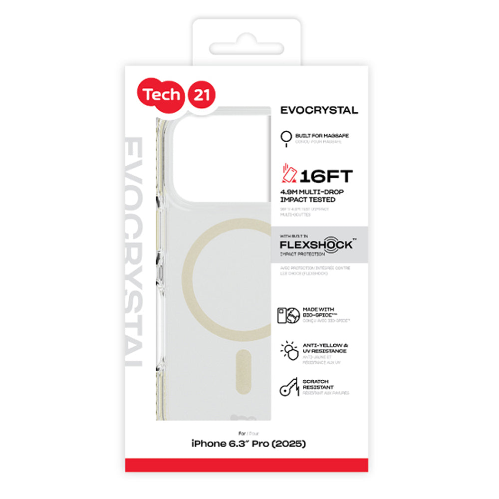 Tech21 EvoCrystal MagSafe Case for iPhone 17 Pro - Metallic Gold