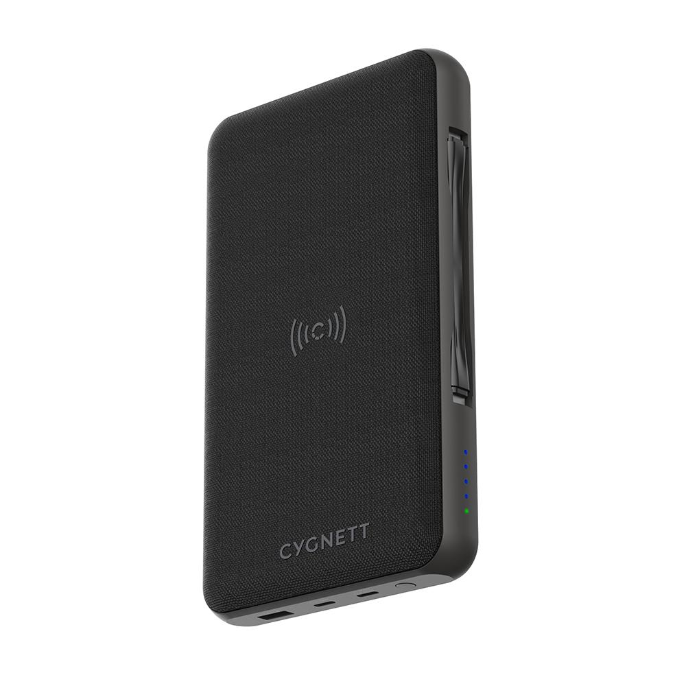 Cygnett ChargeUp EDGE + 27,000 MAH USB-C Laptop and Wireless Power Bank - Black