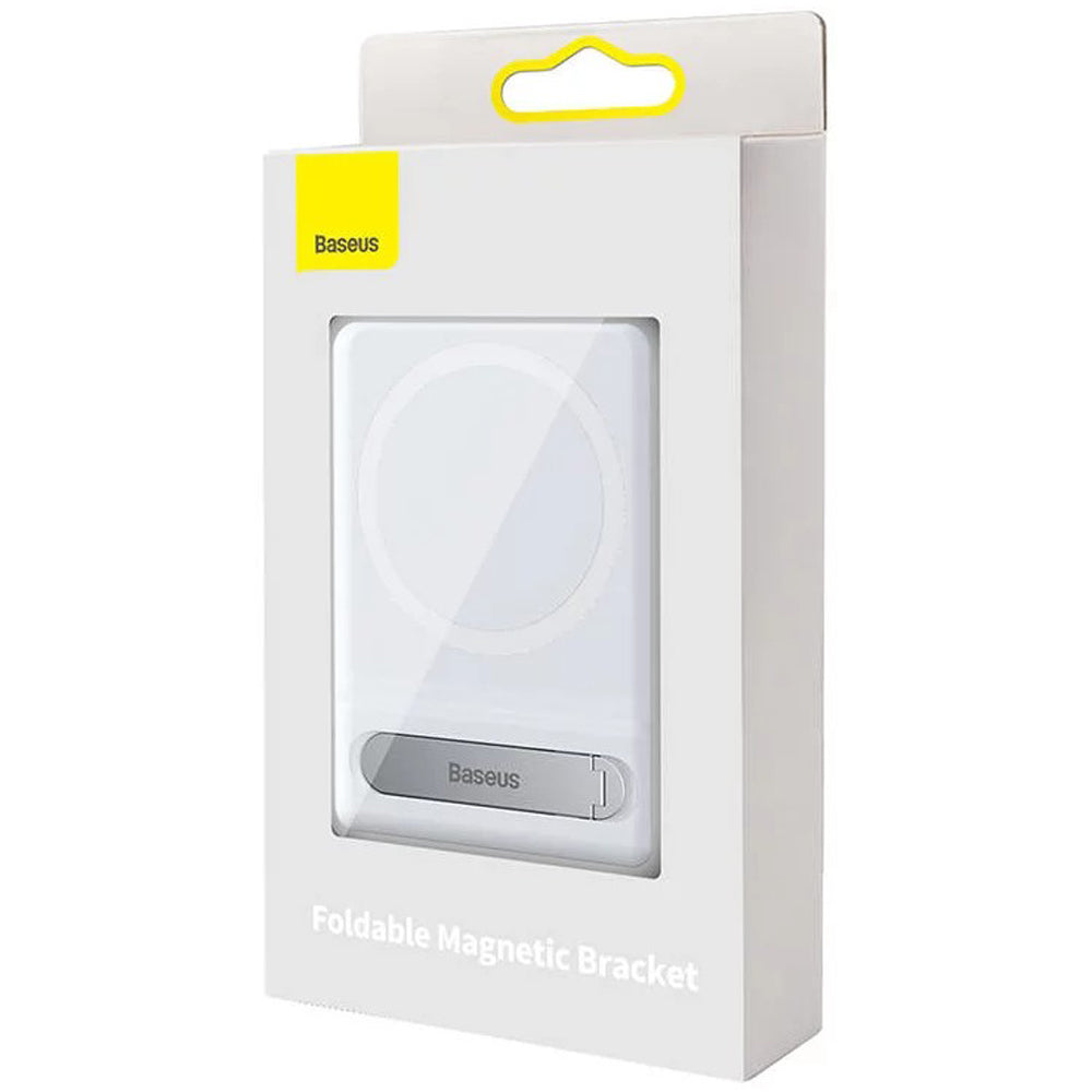 Baseus Foldable Magnetic Bracket Swivel Stand Holder for Iphone Magsafe - White