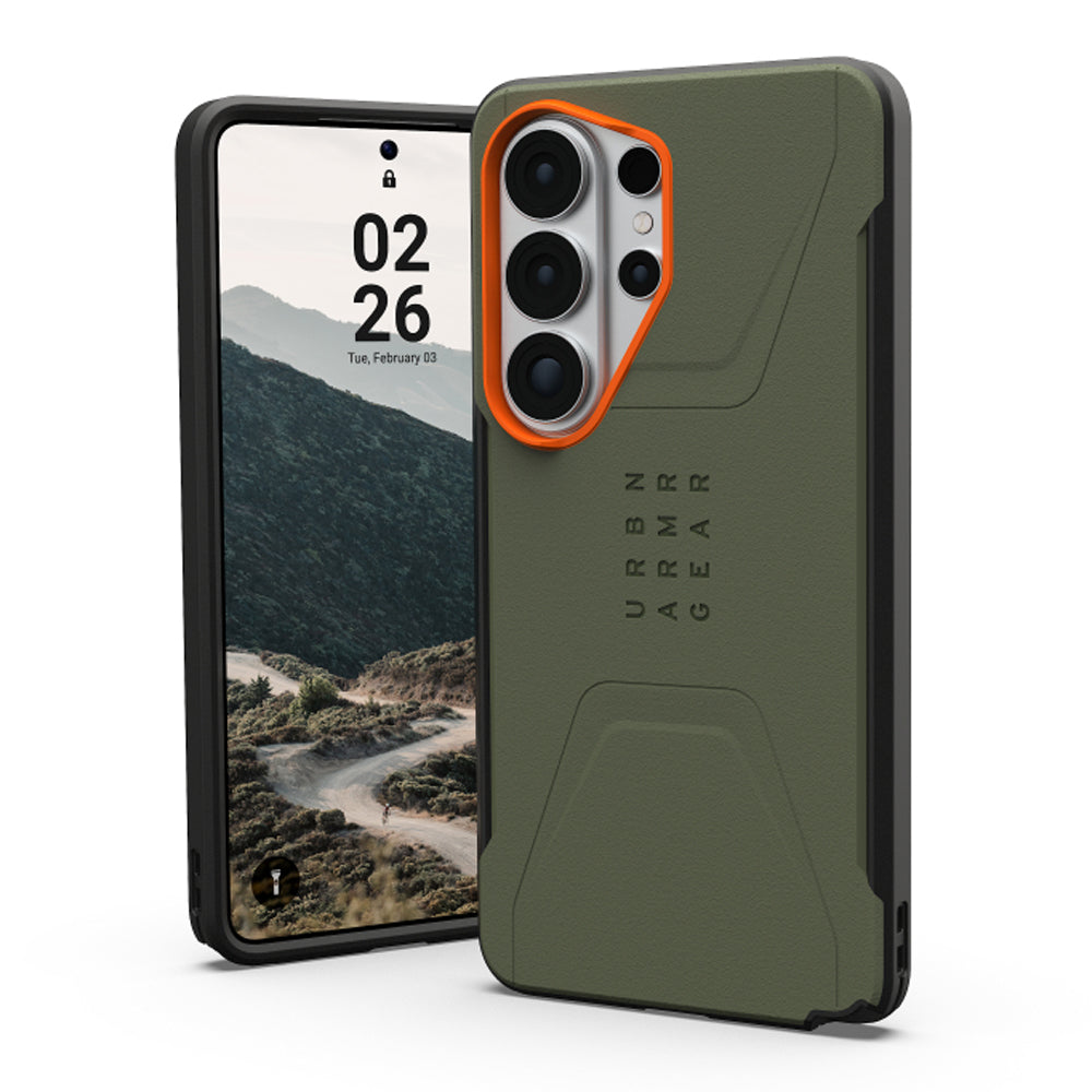 UAG Civilian Case with Magnet for Samsung Galaxy S26 Ultra - Olive/Orange