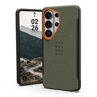 Thumbnail for UAG Civilian Case with Magnet for Samsung Galaxy S26 Ultra - Olive/Orange