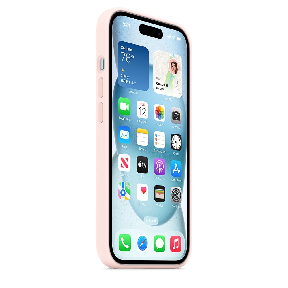 Apple Silicone Case with MagSafe for iPhone 15 - Light Pink