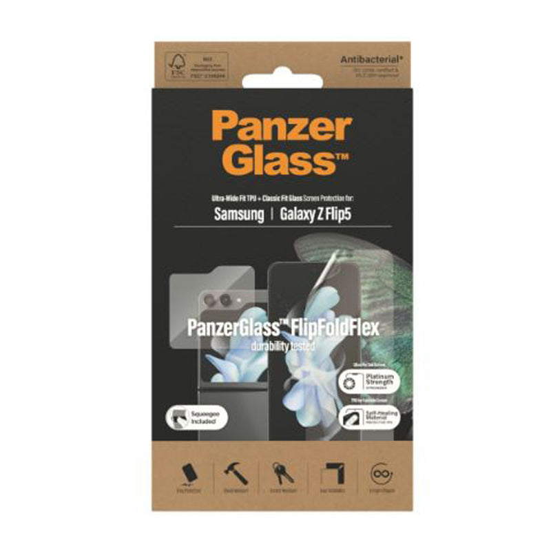 PanzerGlass Front Glass + TPU Screen Protector for Samsung Z Flip 5