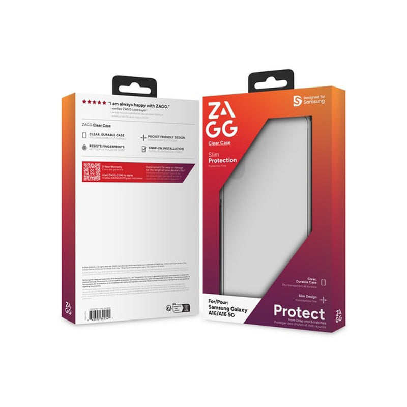 ZAGG Essential Case for Samsung Galaxy A16/A16 5G- Clear