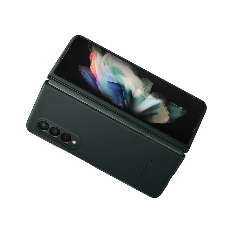 Samsung Leather Cover for Galaxy Fold3 - Green