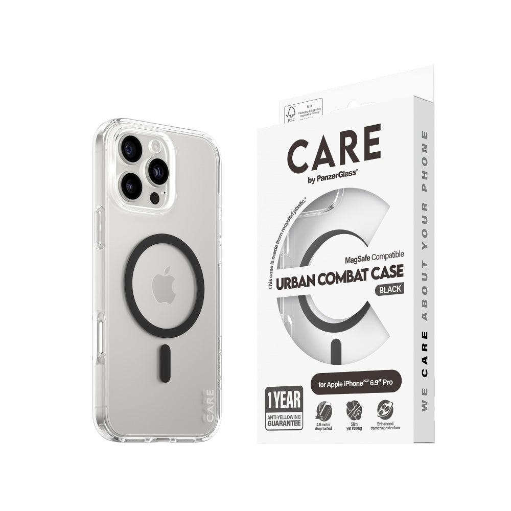 PanzerGlass Care Flgship Magasafe Case for iPhone 16 Pro Max- Black