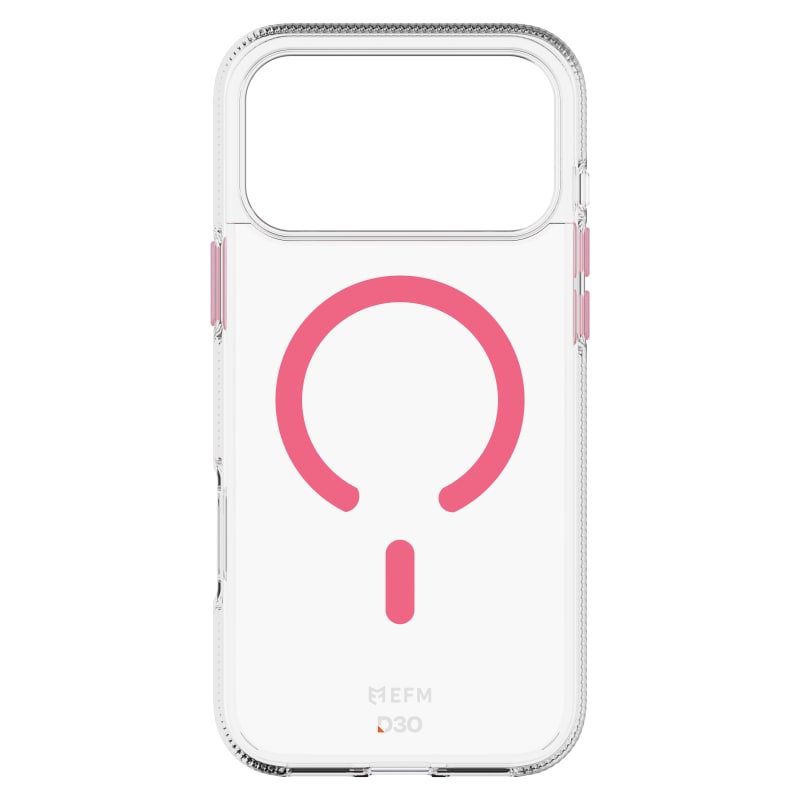 EFM Ibiza Glow In The Dark Case with D3O Zero for iPhone 17 Pro Max - Pink
