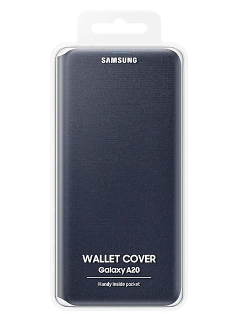 Samsung Galaxy A20 Wallet Cover - Black
