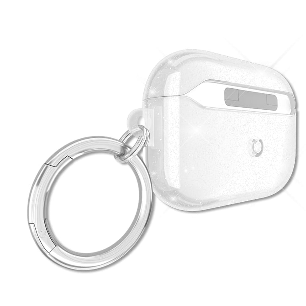 Case-Mate Twinkle Case for AirPods Pro 3 - Twilight Silver with Silver Carabiner