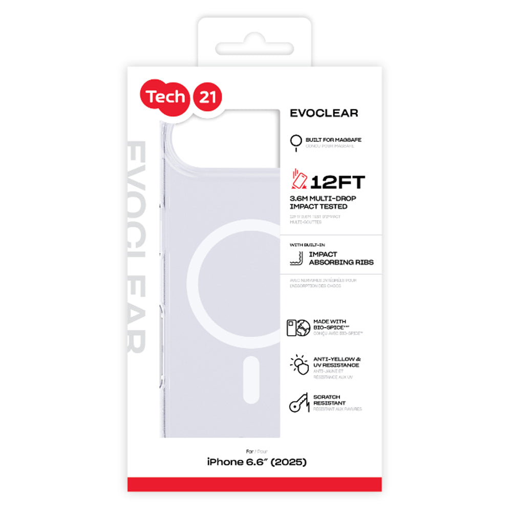 Tech21 EvoClear MagSafe Case for iPhone Air - Clear