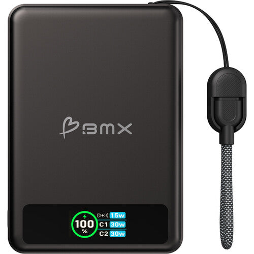 BMX SolidSafe 10,000mAh Solid-State Magnetic Power Bank - Black