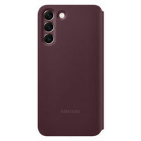 Thumbnail for Samsung Smart Clear View Cover Flip Case for Galaxy S22+ - Burgundy