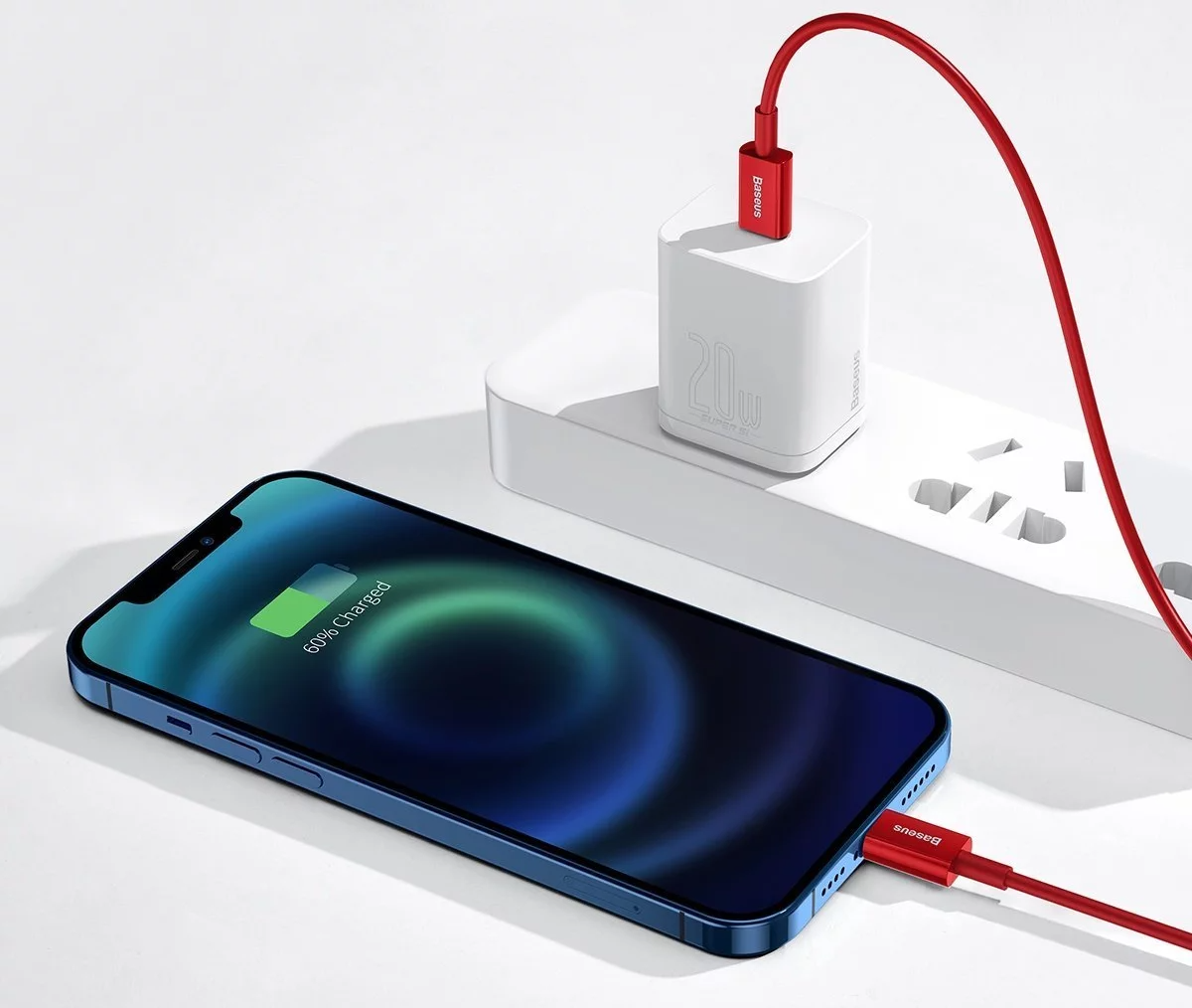 Baseus Superior Series USB-C to Lightning 20W Fast Charging Cable Cord 2M - Red