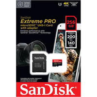 Thumbnail for SanDisk Extreme Pro Micro SD 256GB Memory Card