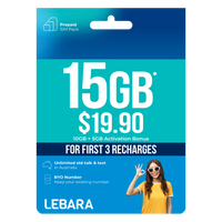 Thumbnail for Lebara $19.90 Starter Pack PrePaid SIM Card