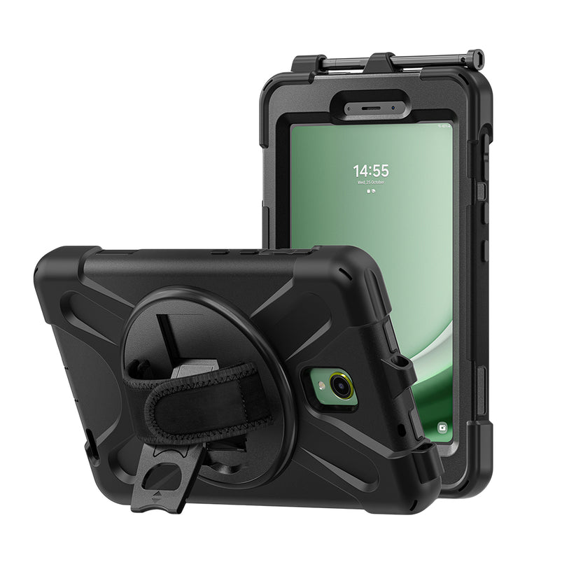 Strike Rugged Case With Hand Strap & Lanyard for Samsung Tab Active5- Black