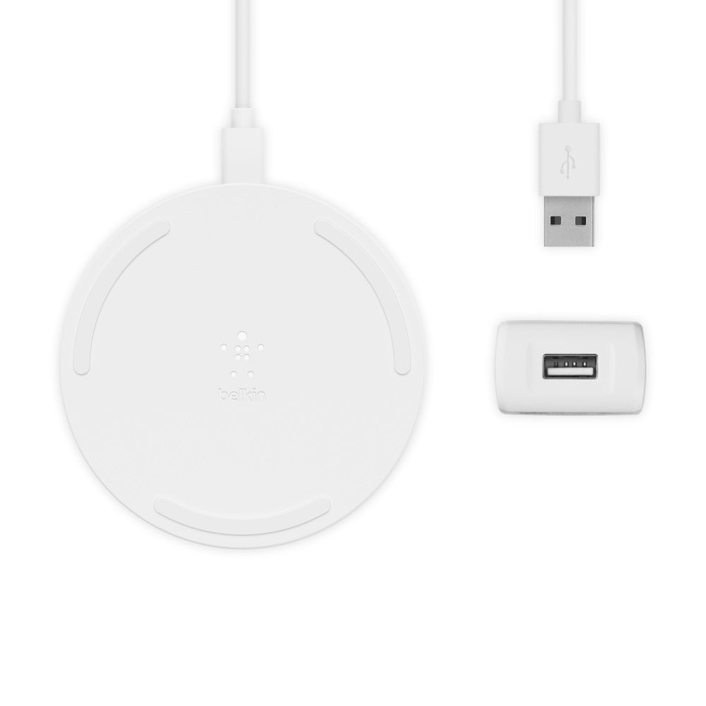 Belkin BoostCharge Wireless 15W Charging Pad Universally Compatible - White