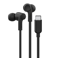 Thumbnail for Belkin SoundForm USB-C Wired Headphones with Adjustable Volume Limiter- Black