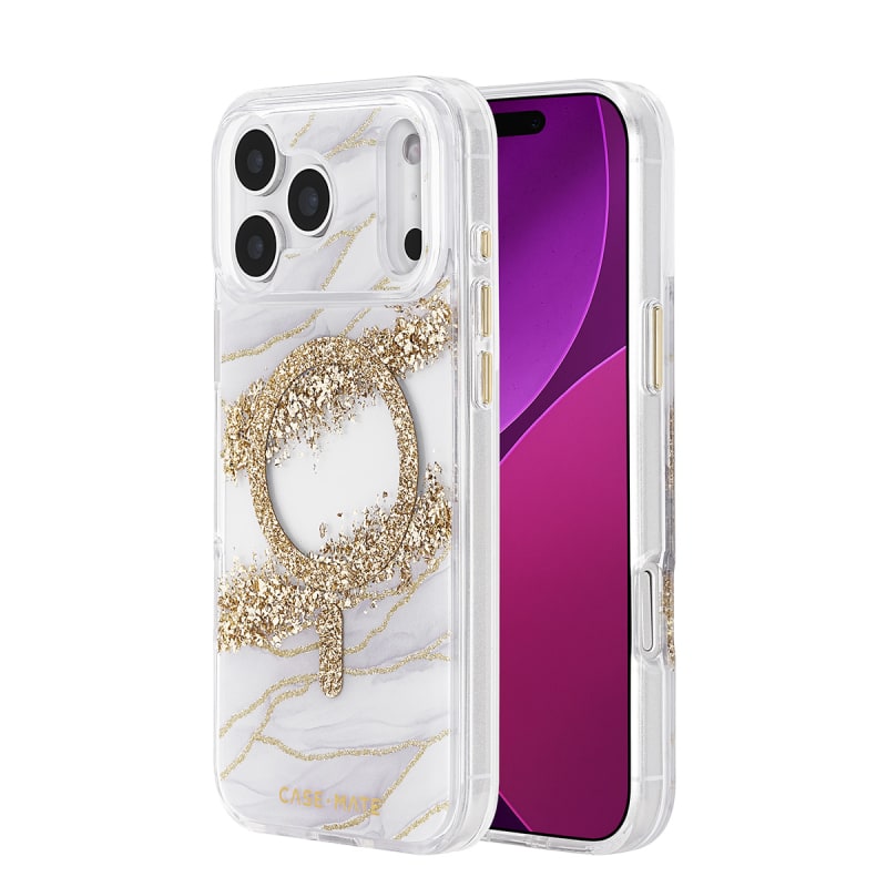 Case-Mate Karat Granite MagSafe Case for iPhone 17 Pro Max - Gold