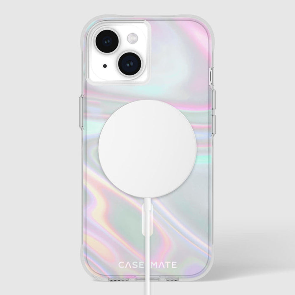 Case-Mate Soap Bubble MagSafe Case For iPhone 15, 14 & 13- Iridescent