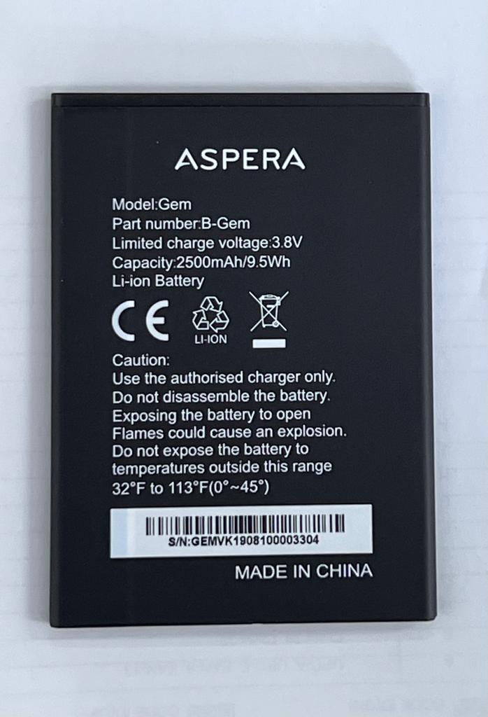 Aspera GEM Replacement Battery
