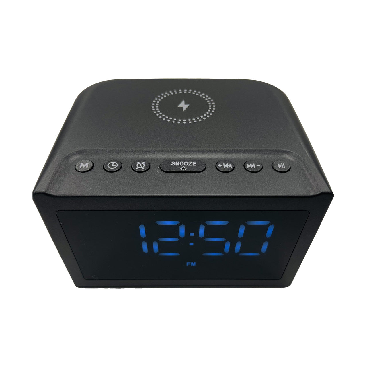 Laser Alarm Clock with Wireless Charging Bluetooth Connectivity