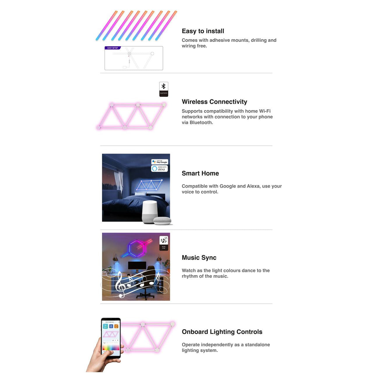 Laser Smart AmbiColour Light Bars RGB WiFi